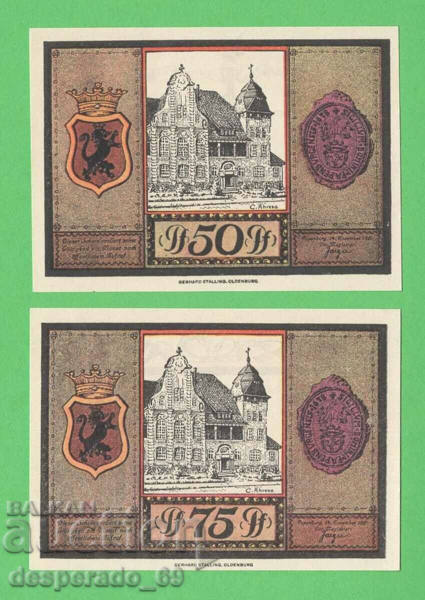 (¯`'•.¸NOTGELD (city of Papenburg) 1921 UNC -2 pcs. banknotes •'´¯) with price 6.60 BGN | € 3.37 (¯`'•.¸NOTGELD (city of Papenburg) 1921 UNC -2 pcs. banknotes •'´¯) with price 6.60 BGN | € 3.37