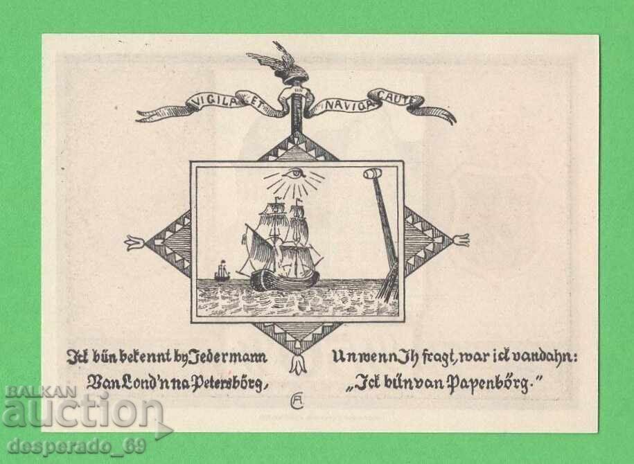 (¯`'•.¸NOTGELD (гр. Papenburg) 1921 UNC -50 пфенига •'´¯)