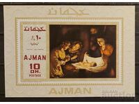 Ajman 1969 Art/Paintings/Religion/Christmas Block MNH