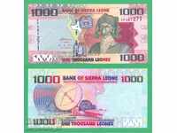 (¯`'•.¸ SIERRA LEONE 1000 LEONE 2013 UNC ¸.•'´¯)