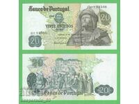 (¯`'•.¸ PORTUGAL 20 escudos 1971 UNC ¸.•'´¯)
