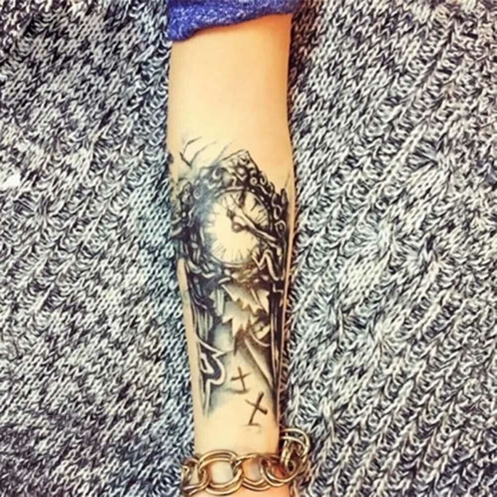 Auction Temporary tattoo Gothic clock, cross Auction Temporary tattoo Gothic clock, cross