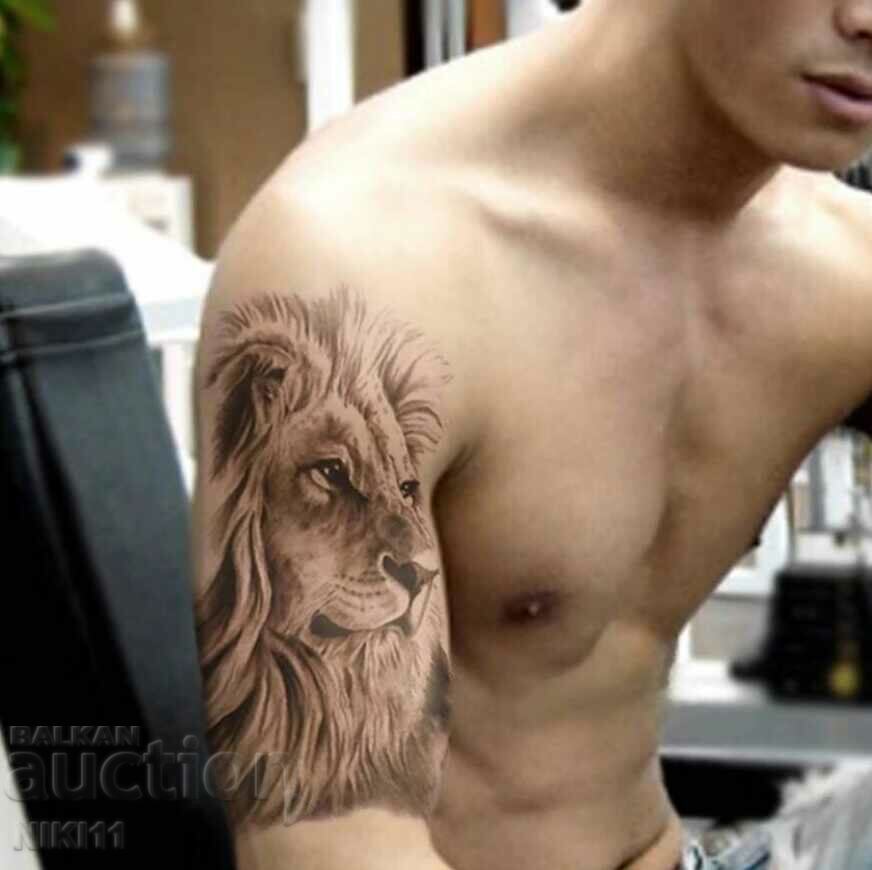 Temporary lion tattoo, tatus lion with price 7.00 BGN | € 3.58