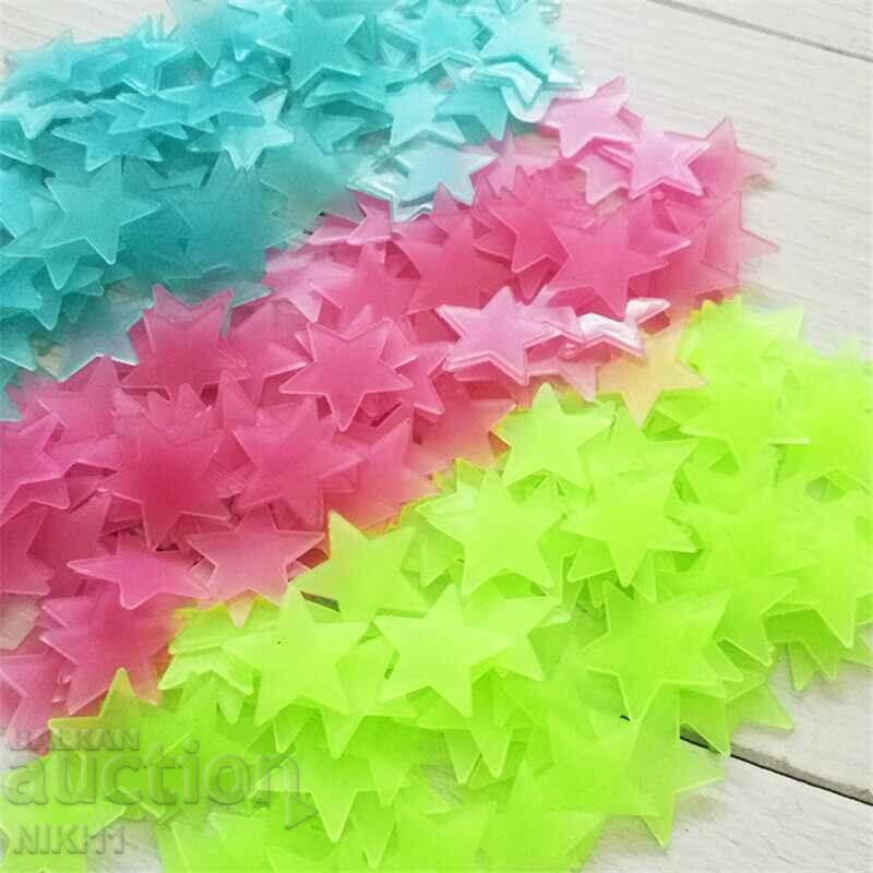 Glowing colored stars 100 pcs. Room decoration for children with price 10.00 BGN | € 5.11 Glowing colored stars 100 pcs. Room decoration for children with price 10.00 BGN | € 5.11