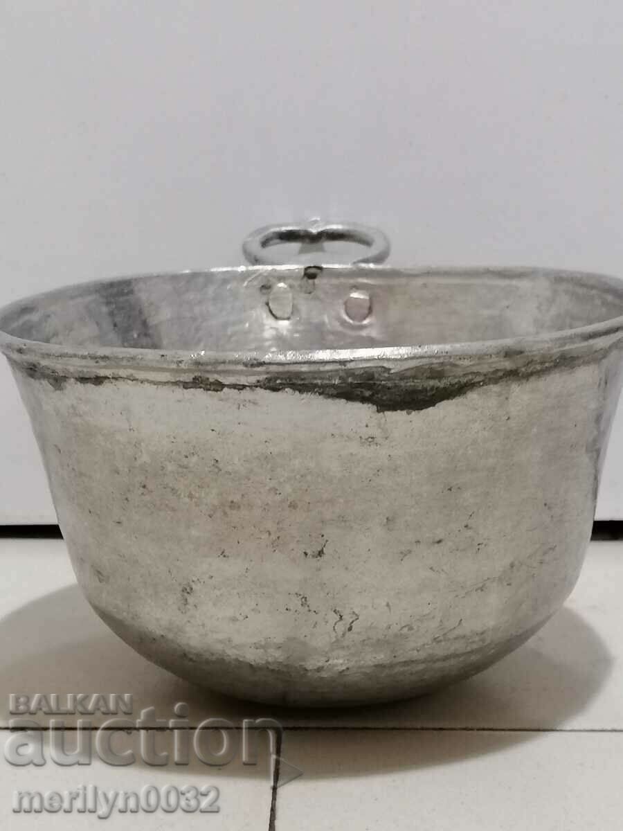 Auction Old copper vessel, cupel pan, copper pit Auction Old copper vessel, cupel pan, copper pit