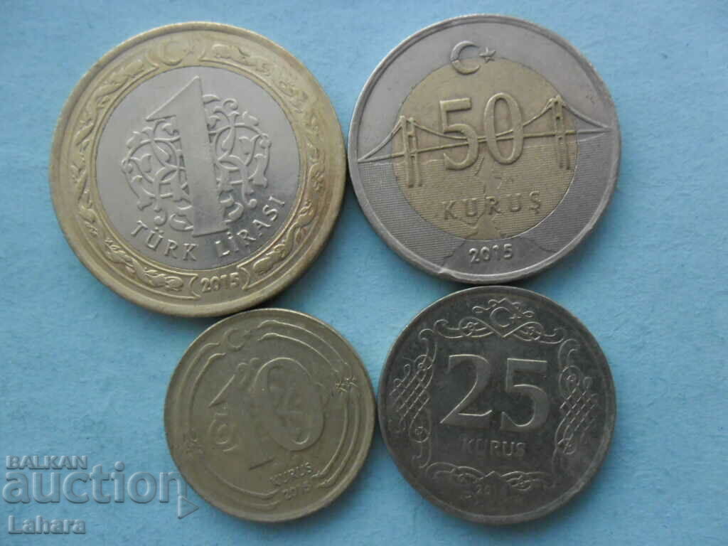 Лот монети турция 2015 г.