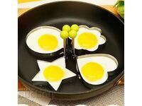 4 φορμάκια αυγών, σετ για τηγανίτες