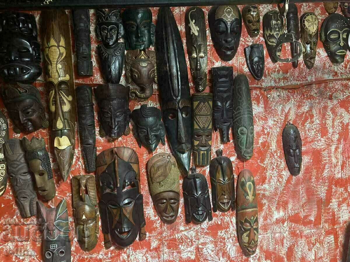 Collection of 155 masks from around the world mask carving