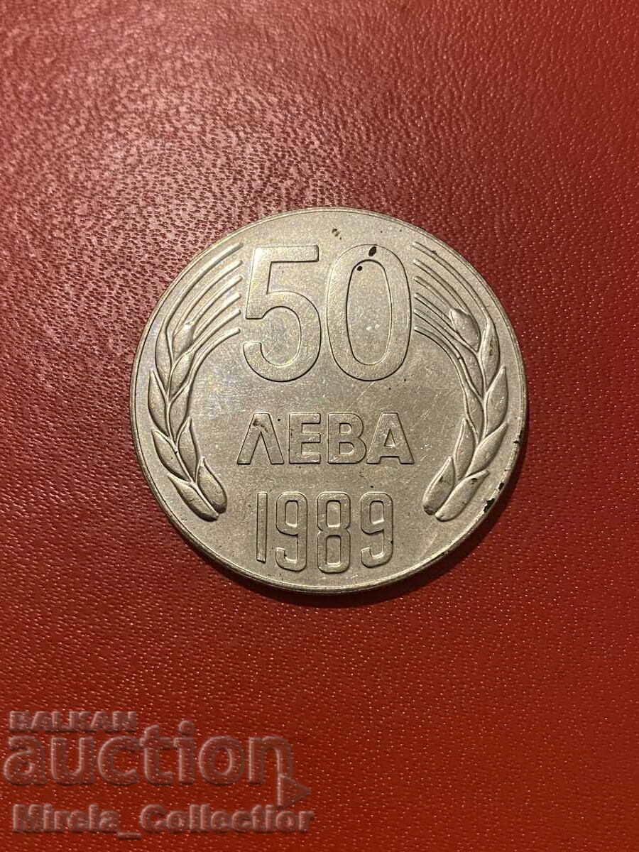 Moneda bulgară 50 BGN 1989 Bulgaria NRB