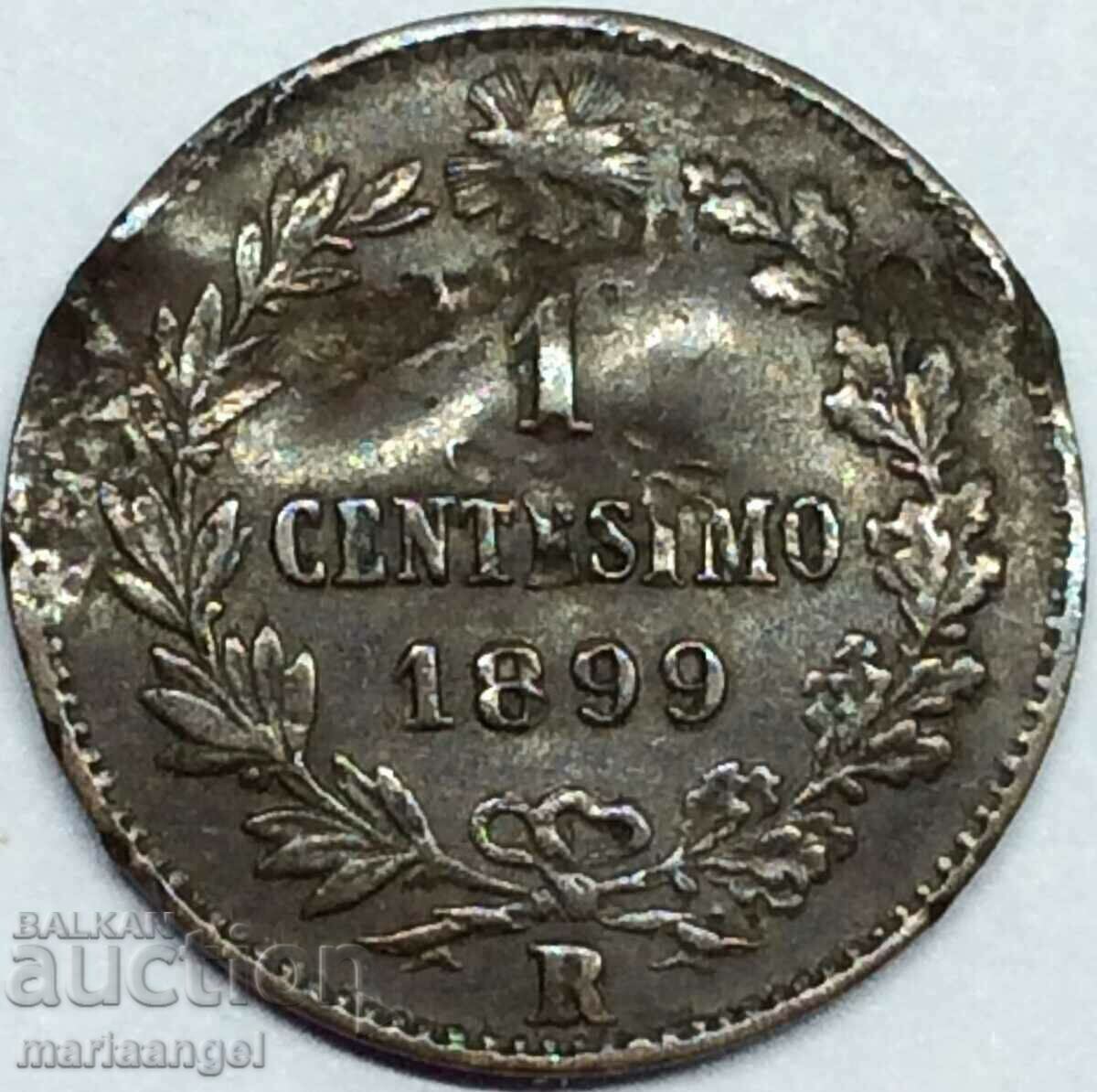 1 чентесимо 1899 Италия Умберто I - рядка