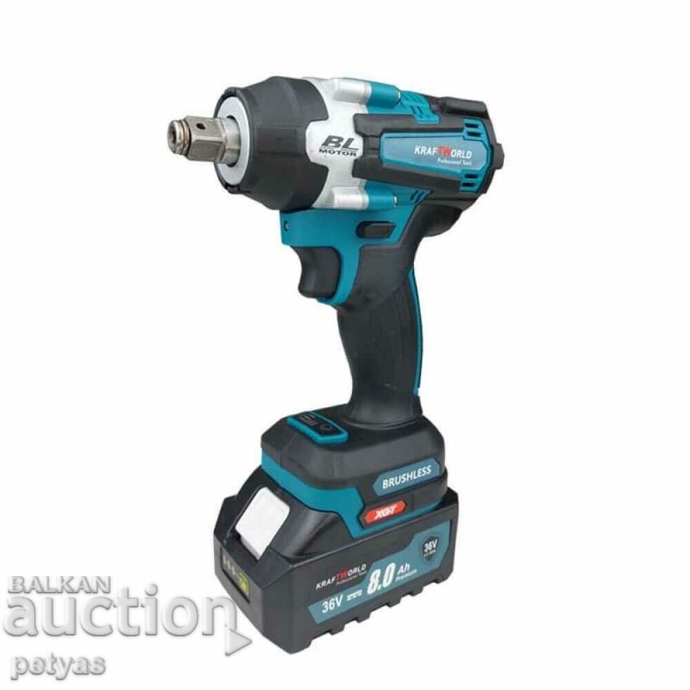Auction Cordless impact wrench Kraft World- 36 v 2x 8 ah Auction Cordless impact wrench Kraft World- 36 v 2x 8 ah