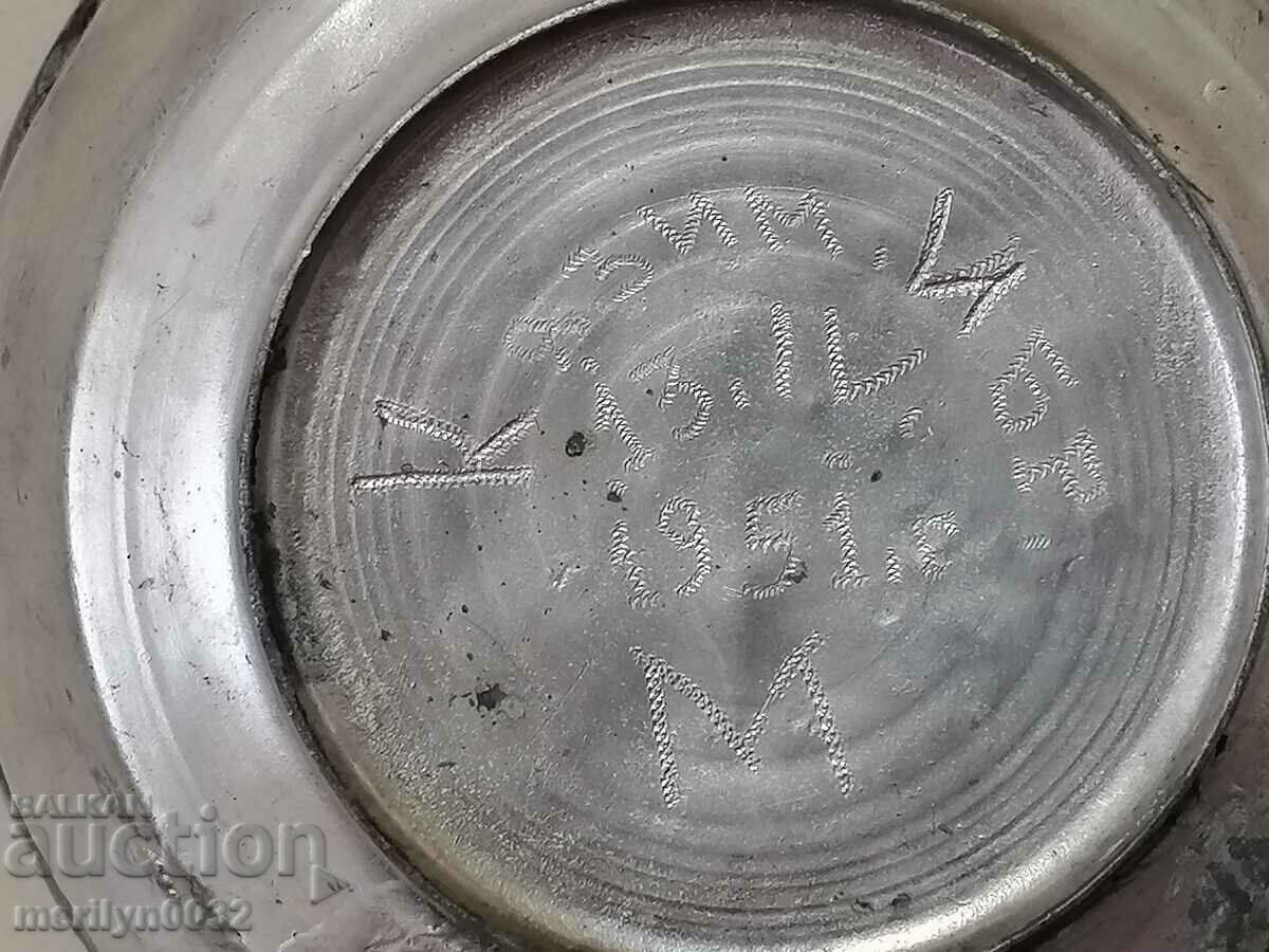 Old tinned bowl sahan panica tas copper vessel copper - 6 Old tinned bowl sahan panica tas copper vessel copper - 6