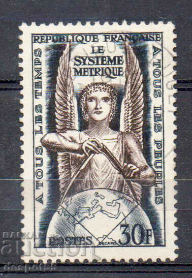 1954. France. Metric system.