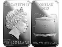 Silver 100g ELIZABETH II COIN BAR 2015 READ!!!