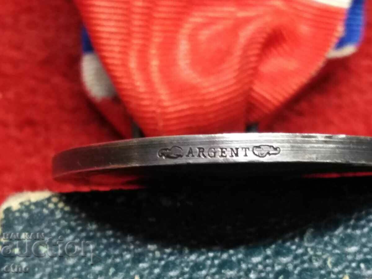 Delivery of 1906, silver 900, French silver medal, order, badge with box Delivery of 1906, silver 900, French silver medal, order, badge with box