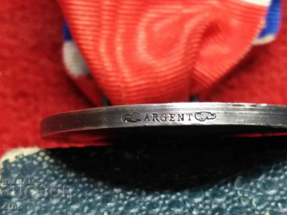 Delivery of 1906, silver 900, French silver medal, order, badge with box Delivery of 1906, silver 900, French silver medal, order, badge with box