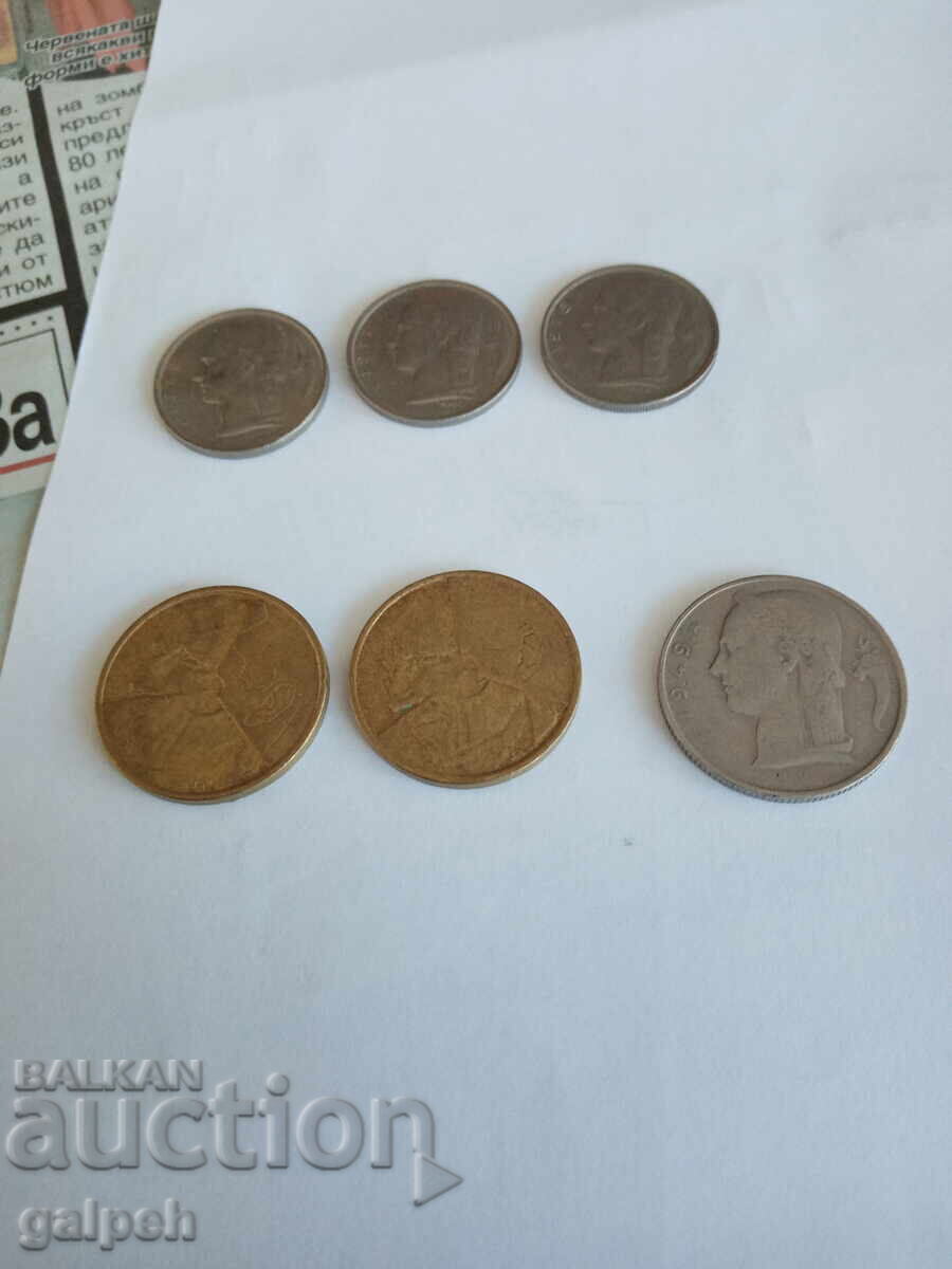 BELGIUM COINS - 6 pcs. - 1 BGN with price 1.00 BGN | € 0.51 BELGIUM COINS - 6 pcs. - 1 BGN with price 1.00 BGN | € 0.51