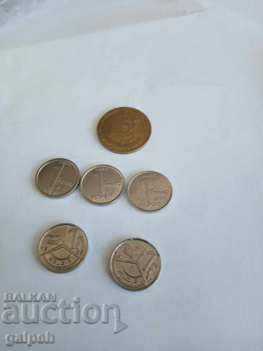 ΒΕΛΓΙΚΑ ΝΟΜΙΣΜΑΤΑ - 6 τμχ. - 1 lv ΒΕΛΓΙΚΑ ΝΟΜΙΣΜΑΤΑ - 6 τμχ. - 1 lv