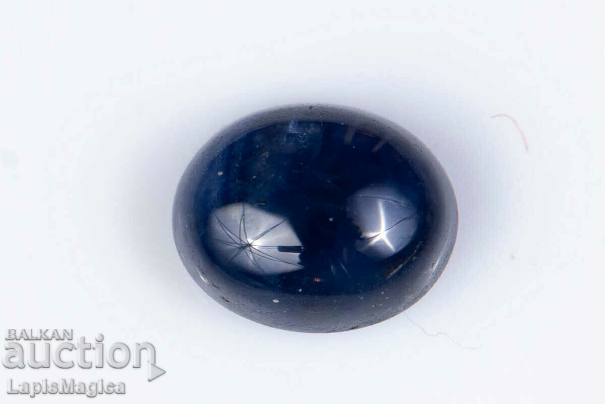Blue Sapphire 1,17ct Cabochon oval încălzit #4
