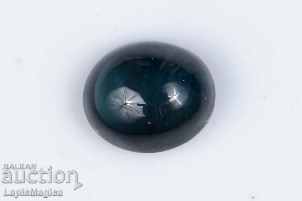 Blue Sapphire 1,18ct Cabochon oval încălzit #7