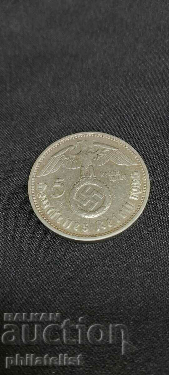 Germania - Al Treilea Reich - 5 DM - 1936 - A cu preț 60.00 BGN | € 30.68 Germania - Al Treilea Reich - 5 DM - 1936 - A cu preț 60.00 BGN | € 30.68
