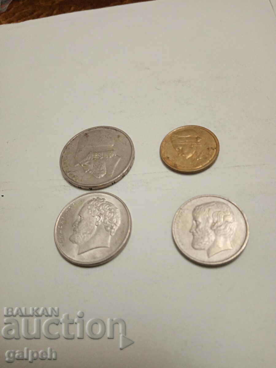 COINS GREECE - 4 pcs. - BGN 0.6 with price 0.60 BGN | € 0.31 COINS GREECE - 4 pcs. - BGN 0.6 with price 0.60 BGN | € 0.31