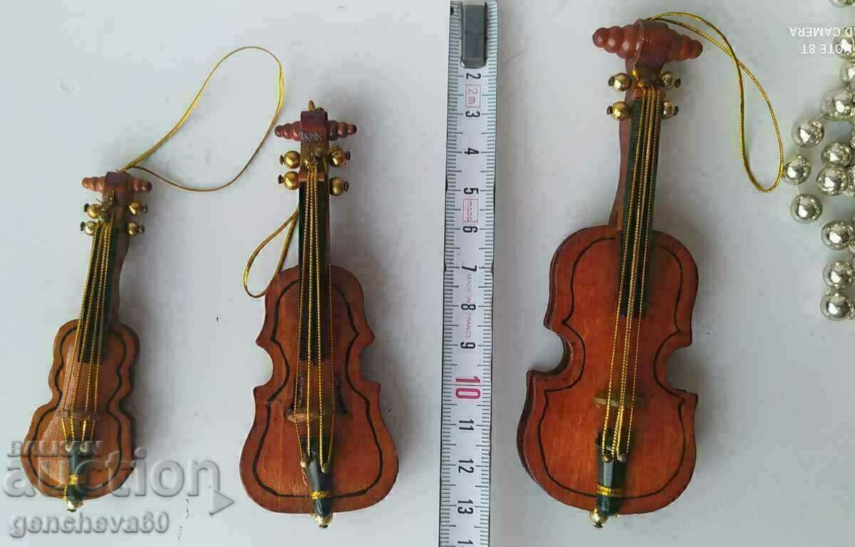 Lot de viori mici din lemn pentru decor - 7