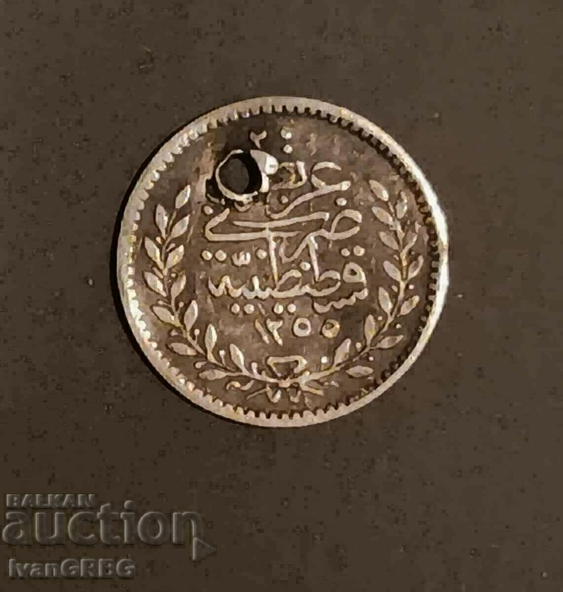 20 perechi 1255 / 9 Imperiul Otoman ARGINT 1847