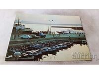 Пощенска картичка Созопол Пристанището 1987