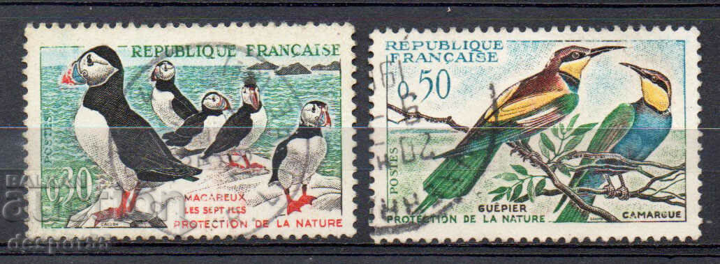 1960. Γαλλία. Προστασία της φύσης - Πουλιά.