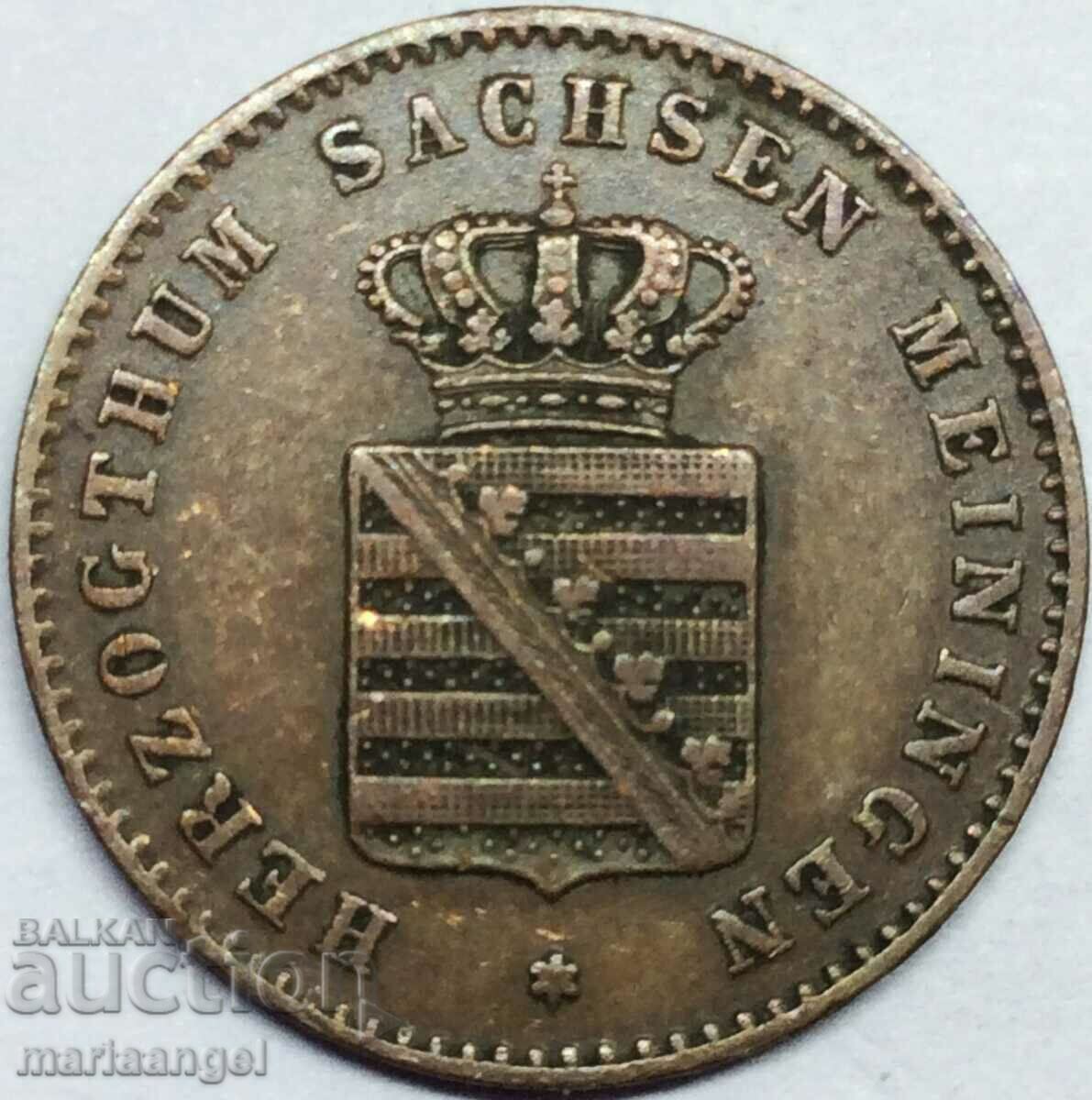 Саксония 2 пфенига 1865 Германия- доста рядка