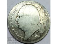 Γαλλία 1 φράγκο 1819 Λουδοβίκος XVIII ασήμι - εκτός. σπάνιος