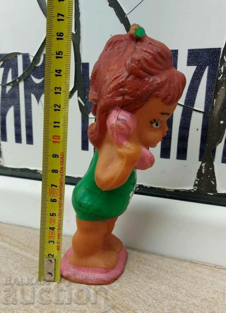 VERY RARE SOC RUBBER KIDS TOY GIRL WITH PHONE with price 15.00 BGN | € 7.67 VERY RARE SOC RUBBER KIDS TOY GIRL WITH PHONE with price 15.00 BGN | € 7.67