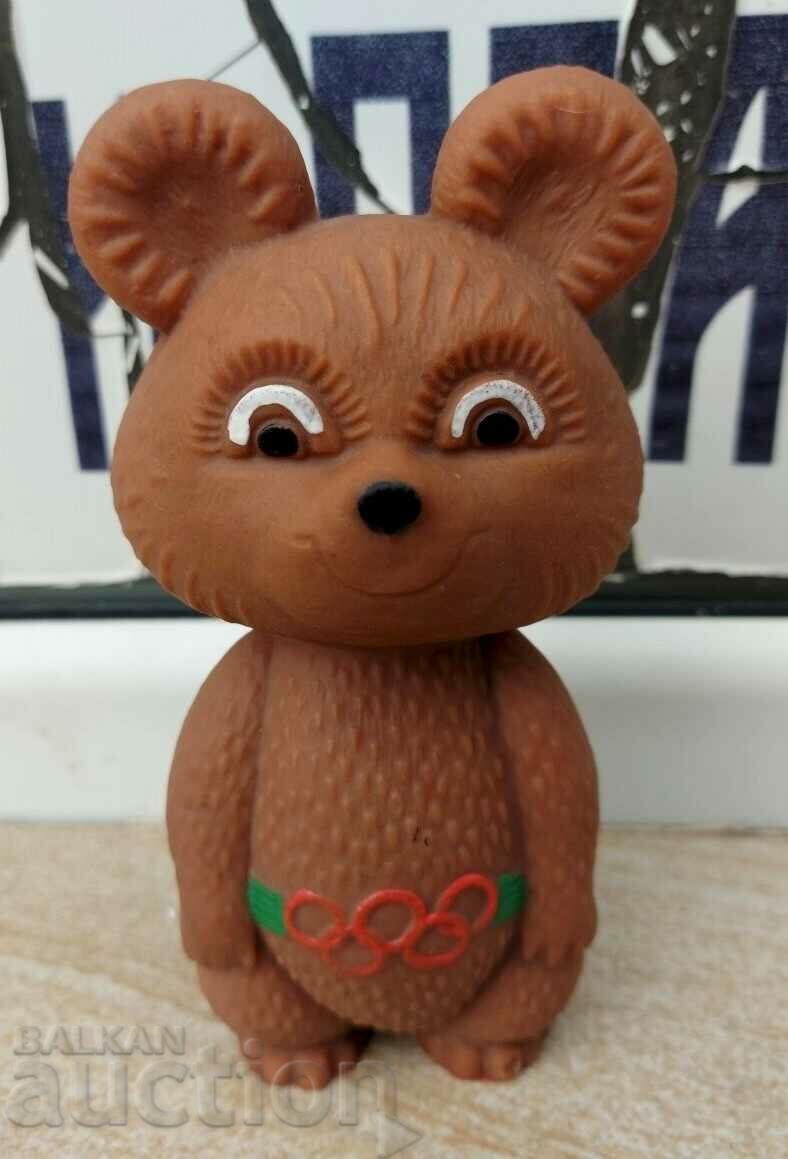 RARE SOC RUBBER CHILDREN'S TOY MISHA THE BEAR MOSCOW OLYMPICS