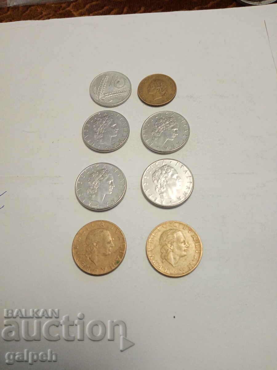 COINS ITALY - 8 pcs. - BGN 1.2 with price 1.20 BGN | € 0.61 COINS ITALY - 8 pcs. - BGN 1.2 with price 1.20 BGN | € 0.61