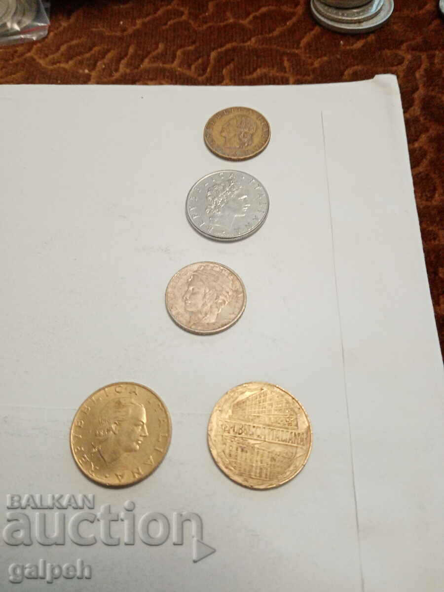 Auction COINS ITALY - 5 pcs. - BGN 4 Auction COINS ITALY - 5 pcs. - BGN 4