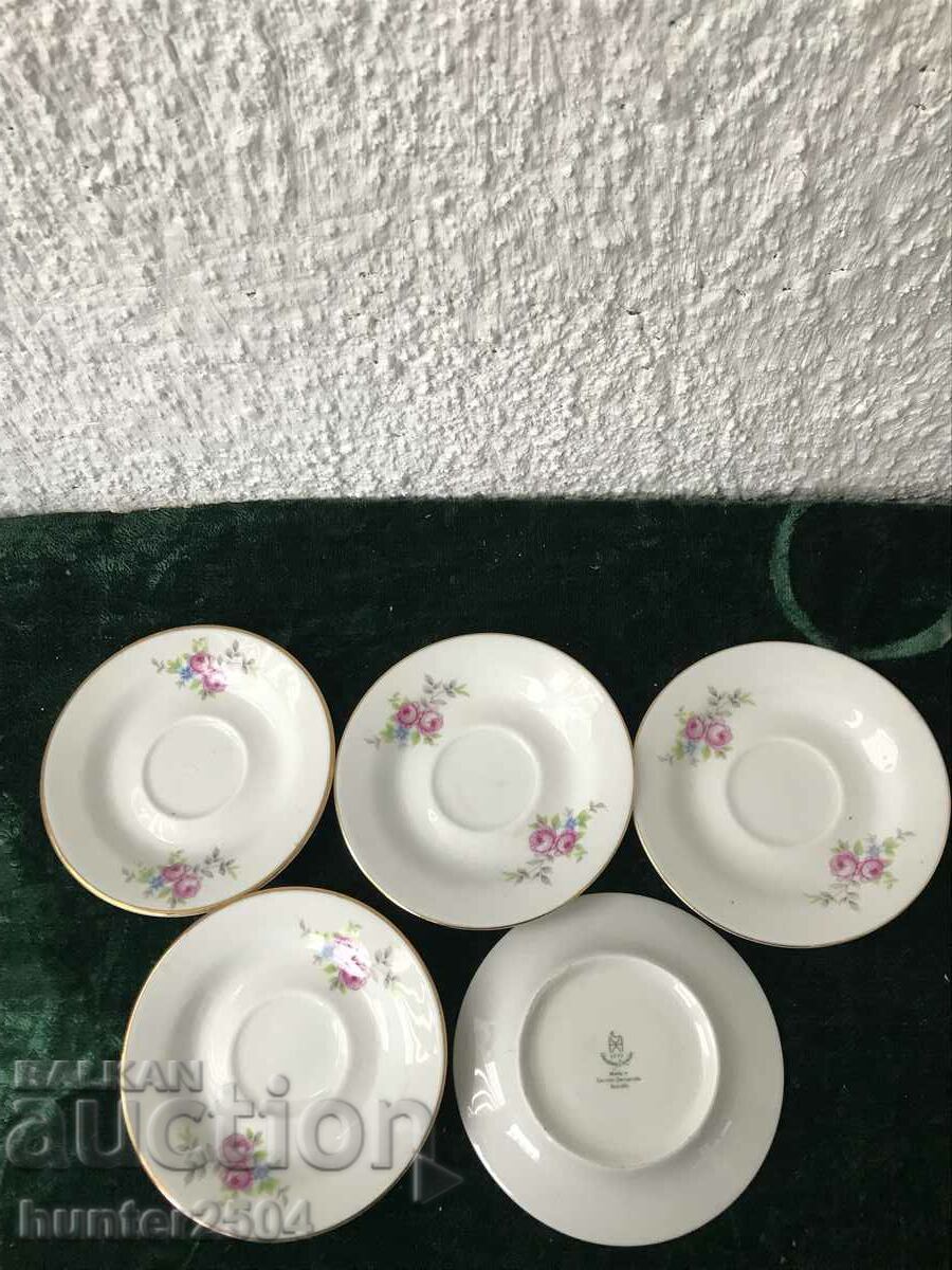 Plates-11 cm, GDR, 5 pcs.