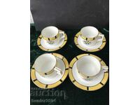 Plates with cups-4 pcs
