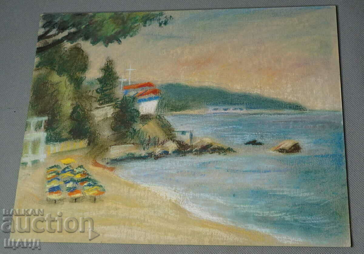 Ioto Metodiev Painting Drawing. pastel Seascape