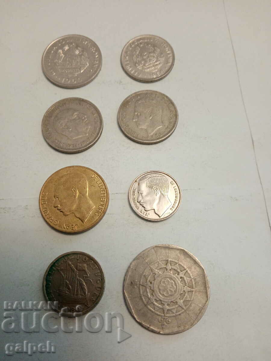 ΝΟΜΙΣΜΑΤΑ ΡΟΥΜΑΝΙΑ, ΙΣΠΑΝΙΑ, ΛΟΥΞΕΜΒΟΥΡΓΟ, ΠΟΡΤΟΓΑΛΙΑ -8 τεμάχια - 3 BGN με τιμή 3.00 BGN | € 1.53 ΝΟΜΙΣΜΑΤΑ ΡΟΥΜΑΝΙΑ, ΙΣΠΑΝΙΑ, ΛΟΥΞΕΜΒΟΥΡΓΟ, ΠΟΡΤΟΓΑΛΙΑ -8 τεμάχια - 3 BGN με τιμή 3.00 BGN | € 1.53