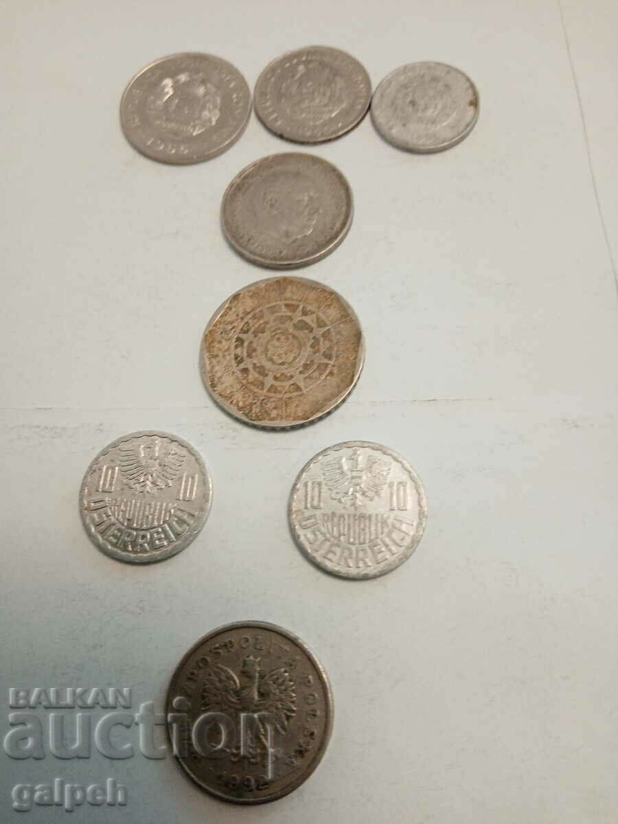 COINS ROMANIA, SPAIN, PORTUGAL, AUSTRIA, POLAND-8 pcs.-1.1 BGN. with price 1.10 BGN | € 0.56 COINS ROMANIA, SPAIN, PORTUGAL, AUSTRIA, POLAND-8 pcs.-1.1 BGN. with price 1.10 BGN | € 0.56