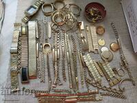 Lot of gold plated chain parts gold plated