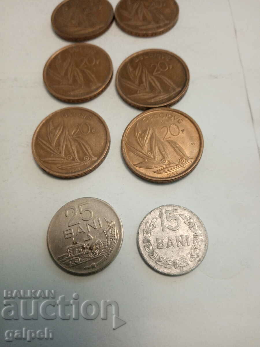 Auction COINS ROMANIA, BELGIUM - 8 pcs. - BGN 1.5 Auction COINS ROMANIA, BELGIUM - 8 pcs. - BGN 1.5