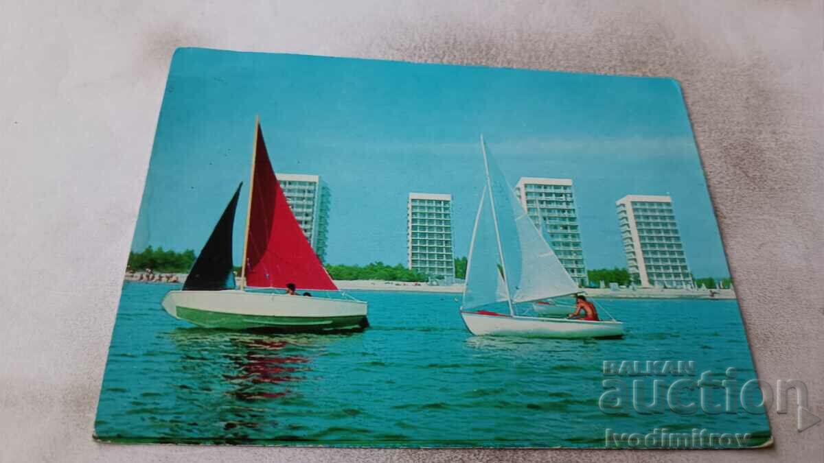 Postcard Sunny Beach 1970