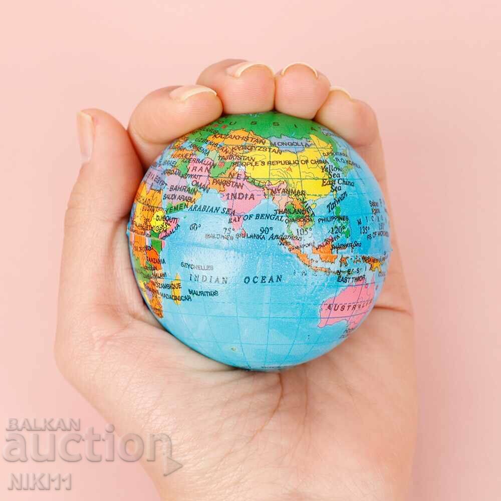 Auction Small ball planet earth, continents countries, globe Auction Small ball planet earth, continents countries, globe