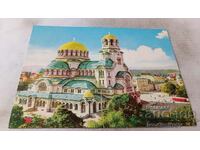 Carte poștală Templul Sofia-monument Alexandru Nevski