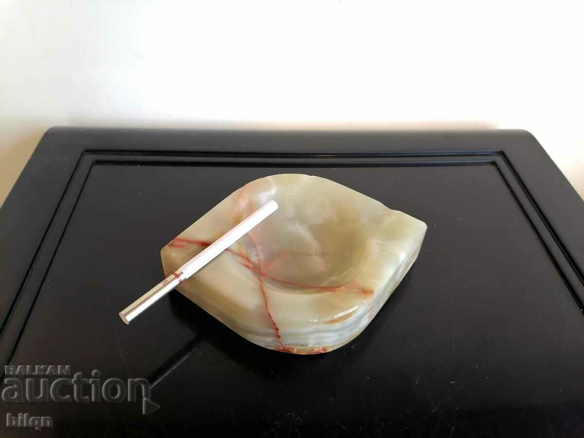 Great Onyx Egg And Ashtray Set - 5 Great Onyx Egg And Ashtray Set - 5