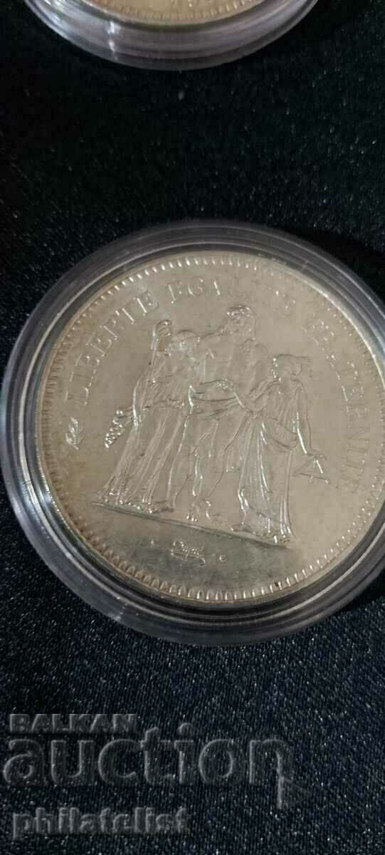 Auction  France - 50 francs - 1979, silver coin