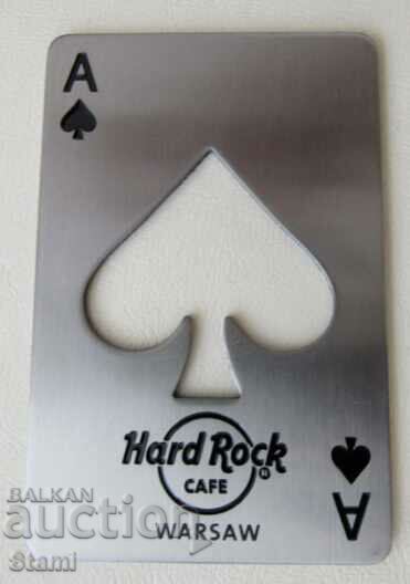 Auction Original metal opener Hard Rock Cafe Warsaw, Poland Auction Original metal opener Hard Rock Cafe Warsaw, Poland