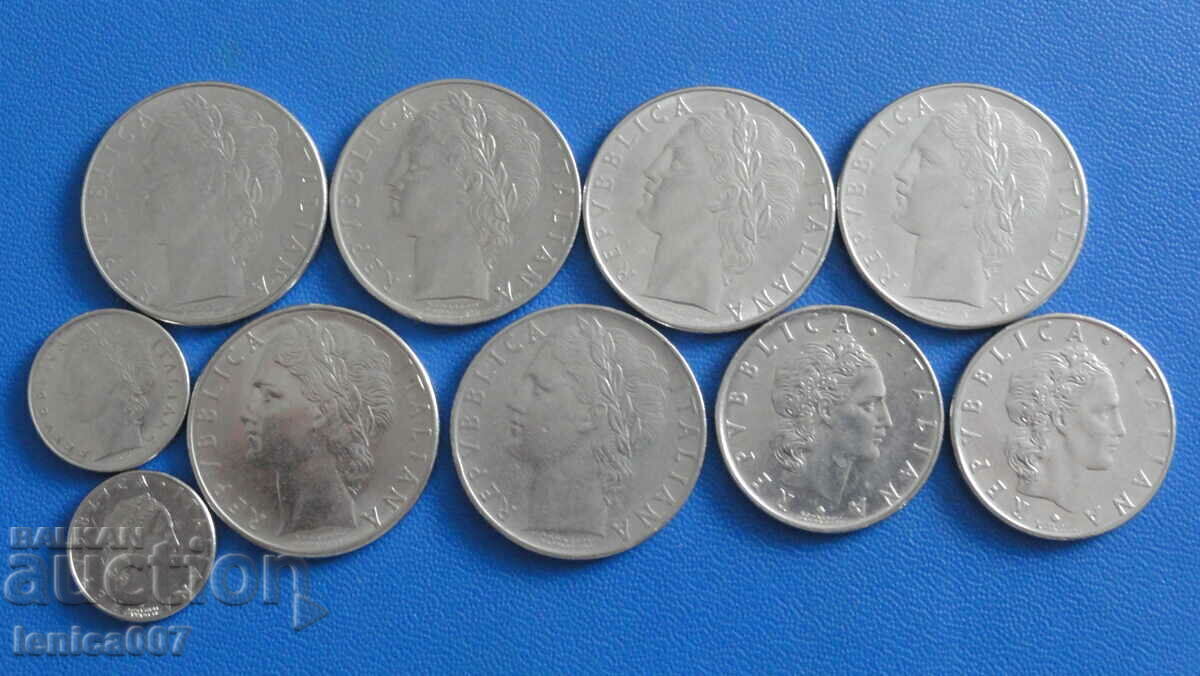 Italy - 5 and 10 lira (10 pieces) - 5